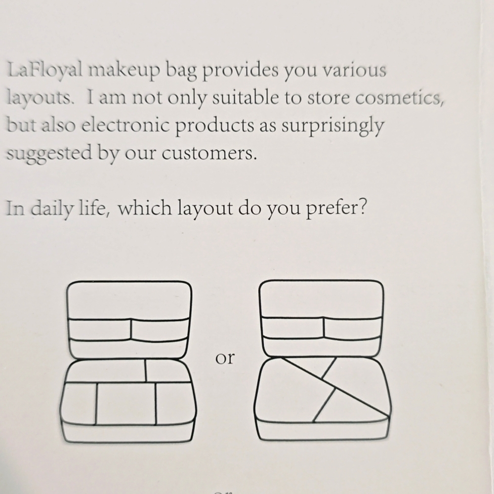 Extra Large "LaFloyal" Make-up or Toiletry Case in Black - Picture 6 of 6